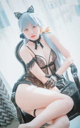 д־-DJAWA Jeong Jenny Schwarz und Wei Katzenmadchen_˿